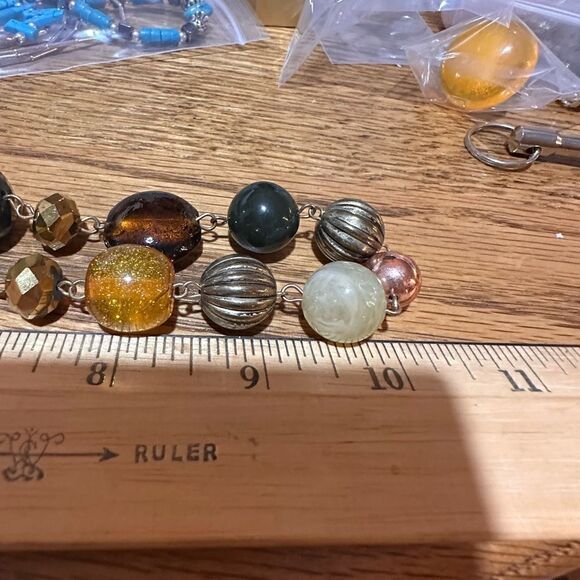 Erica Lyons Browns Animal Print Colors Necklace 20” *Free Matching Earrings* - Picture 4 of 5